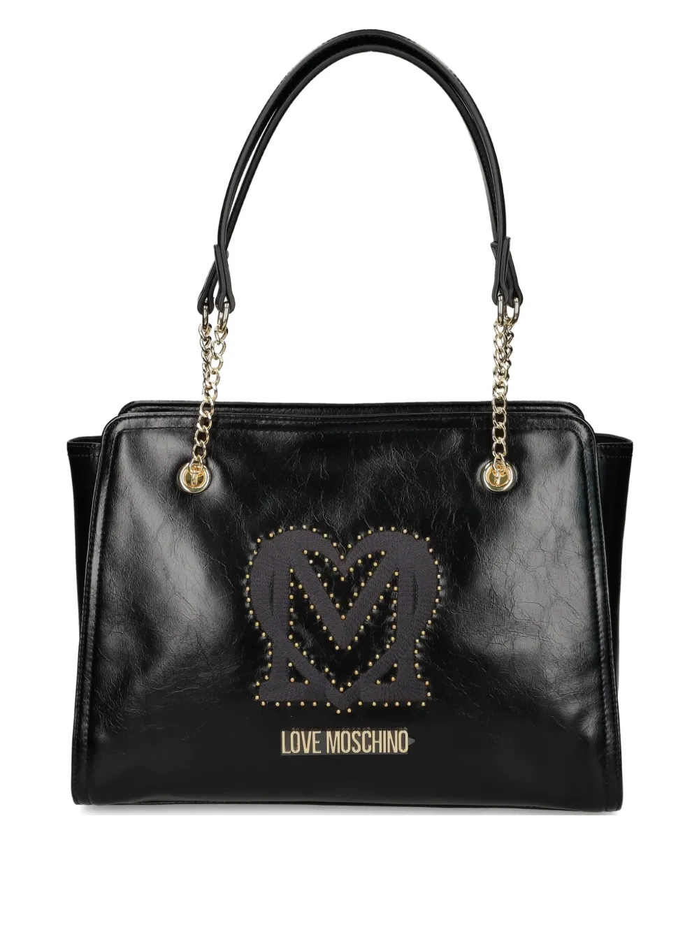 

Сумка на плечо с логотипом и заклепками Love Moschino, черный