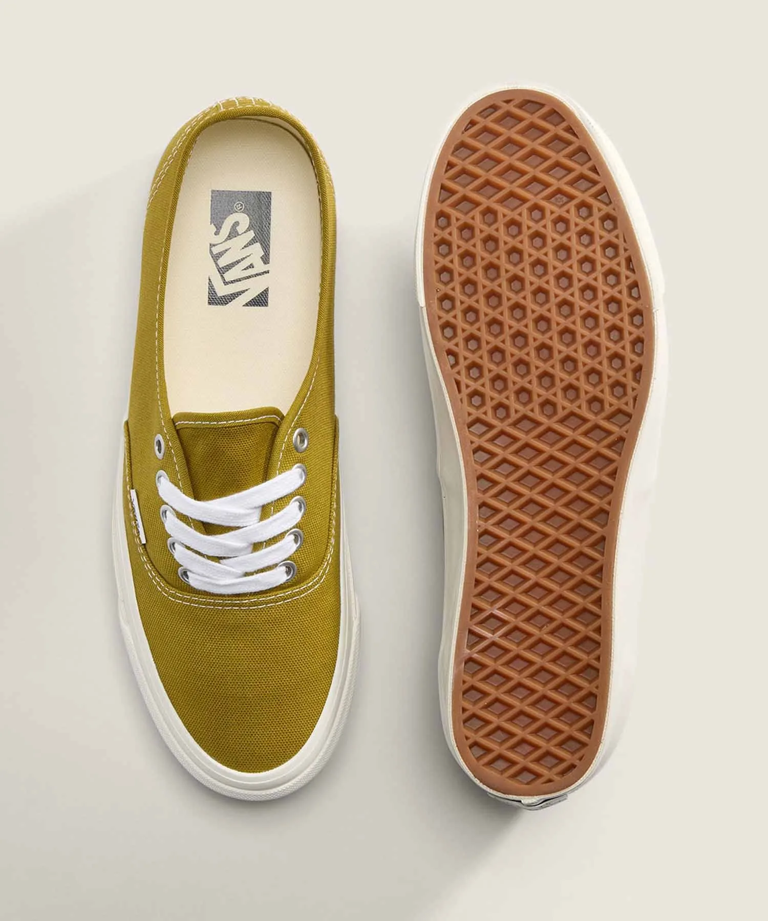 Унисекс кеды из канваса VANS PREMIUM Authentic хаки-коричневые — фото 3