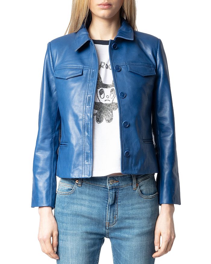 

Кожаная куртка Liam Zadig & Voltaire, синий