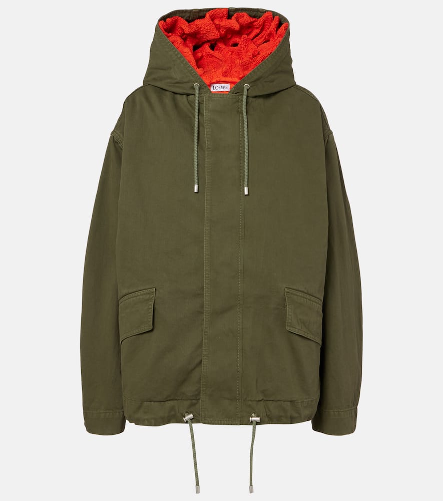 

Комплект из жилета и куртки из хлопкового полотна Loewe, Green/Orange