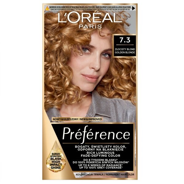 

Золотисто-русая краска для волос Loreal Preference 7.3 L'Oreal Professionell