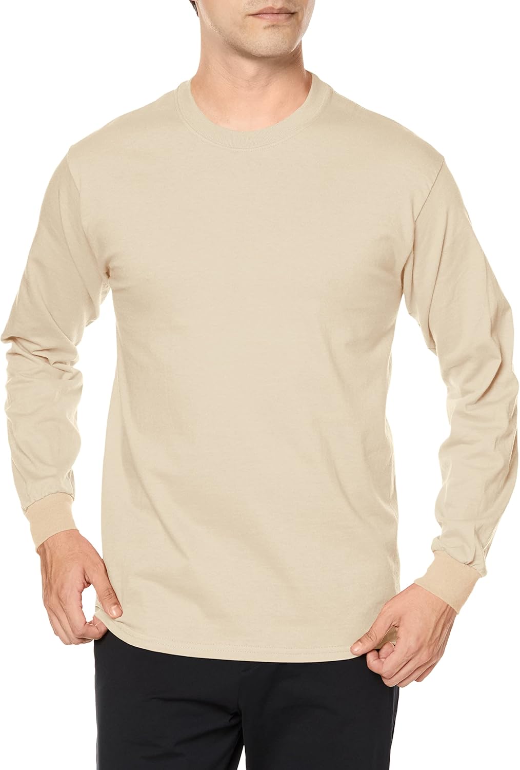 

Футболка с длинным рукавом из ультрахлопка плотностью 6,0 унций, 2400 Gildan, песочный