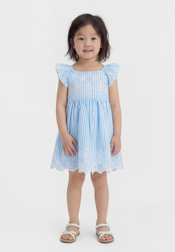 Платье с перфорацией Gap, Blue/White