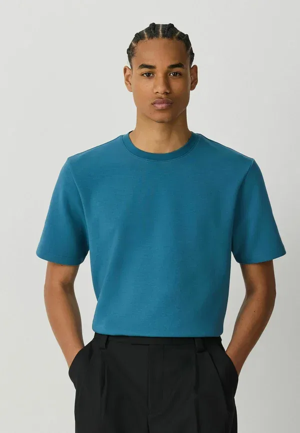 Футболка Next Tall fit smart soft touch heavyweight, базовая, синий средний