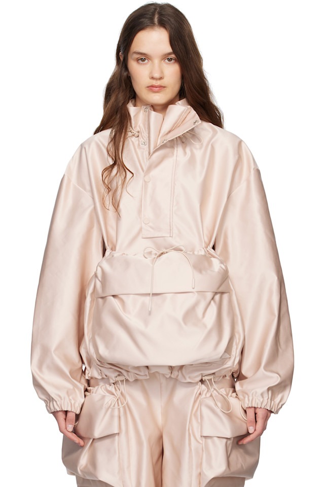 

Куртка с карманами-клапанами на шнурке Simone Rocha, розовый