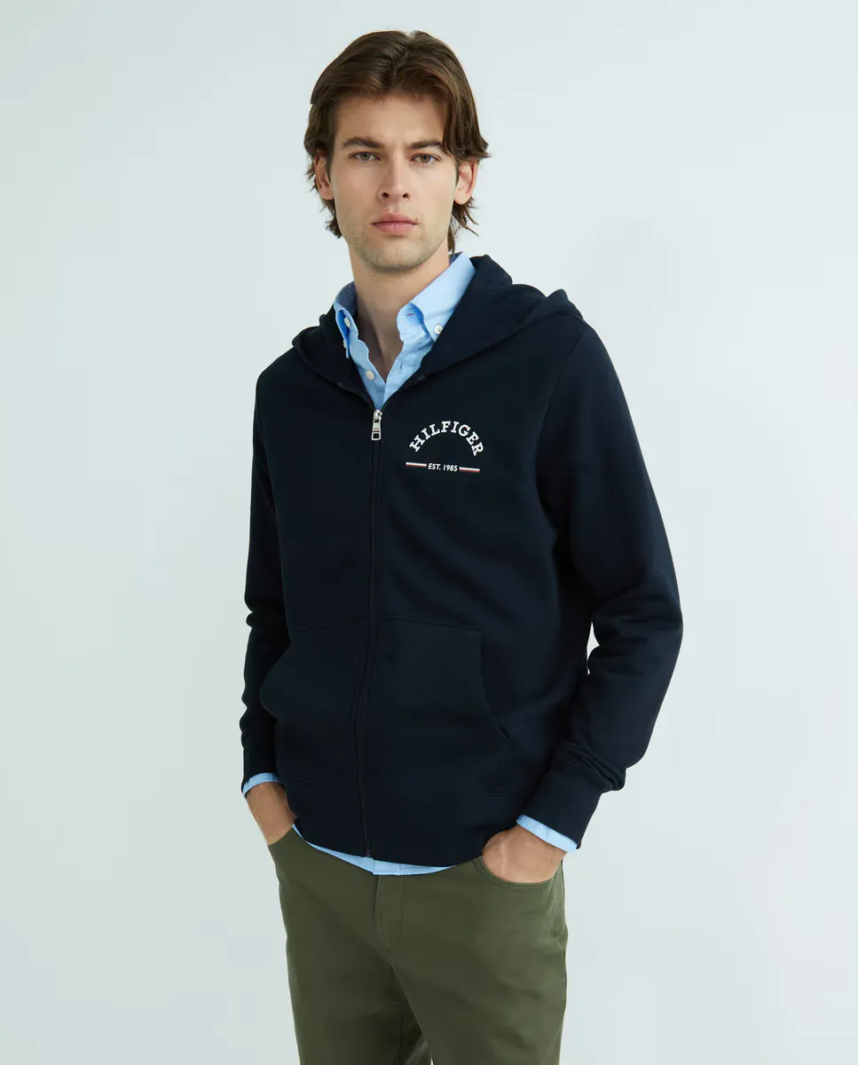 

Мужская толстовка на молнии Tommy Hilfiger, темно-синий