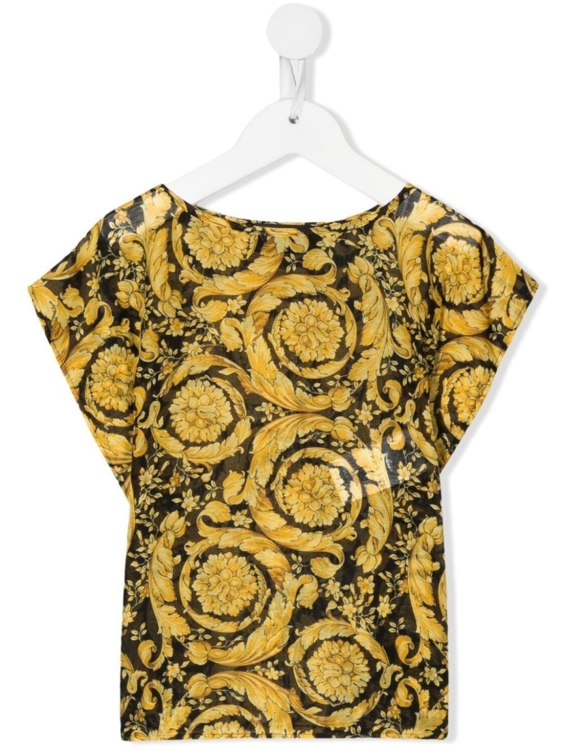 

Versace Kids футболка с принтом Barocco, желтый