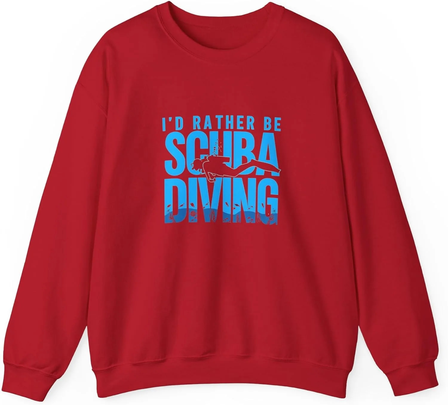 

Толстовка i'd rather be scuba diving — подарок для любителя океана, легкий свитер