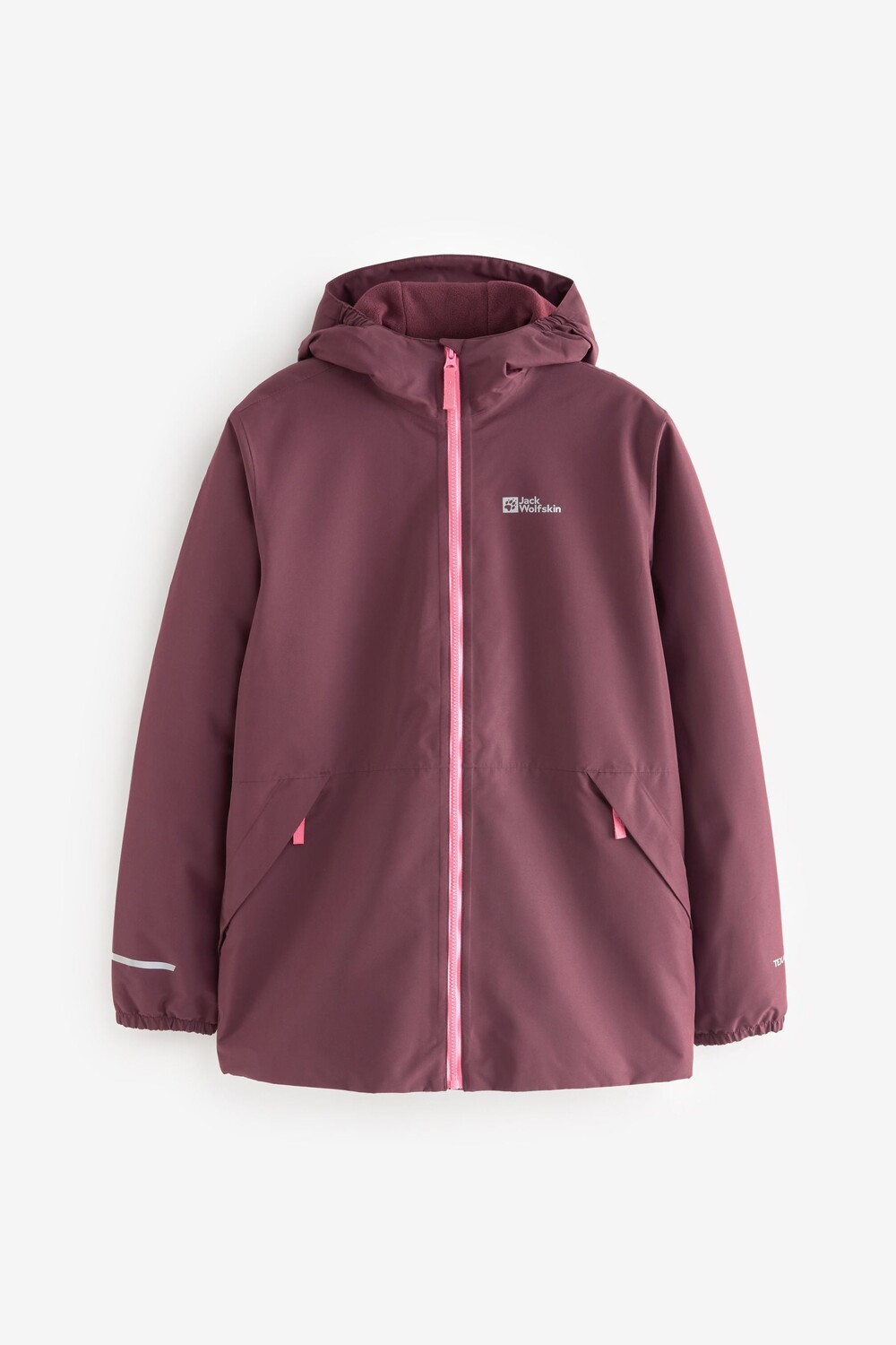 

Дети куртка дождевик для снежных дней Jack Wolfskin, розовый