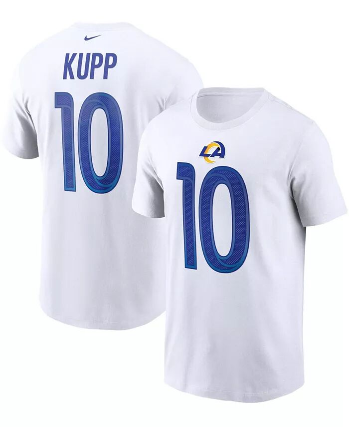 

Мужская белая футболка Cooper Kupp Los Angeles Rams с именем и номером Nike