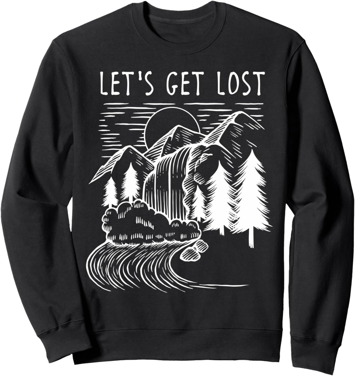 

Забавная летняя толстовка для кемпинга и походов в горы с надписью «Давайте заблудимся» Happy Camping Crew - Family Camping Gear & Clothes, черный