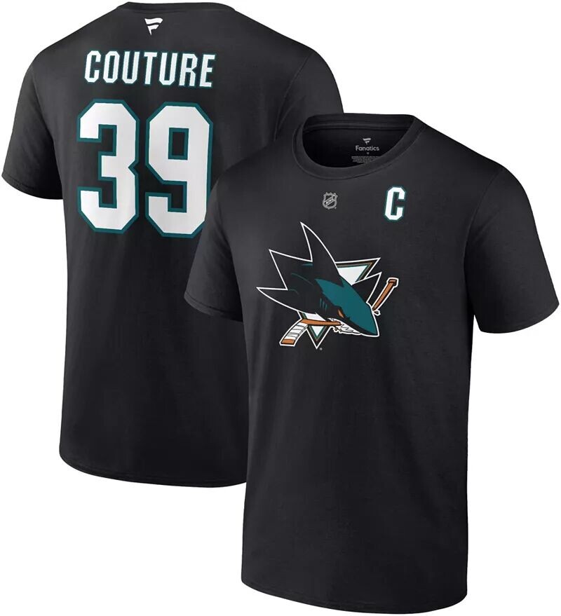 

Черная футболка NHL San Jose Sharks Logan Couture #39