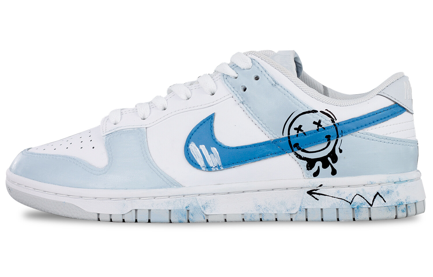 

Кроссовки Nike Dunk Skateboarding Shoes Men Low-top Blue, белый/синий