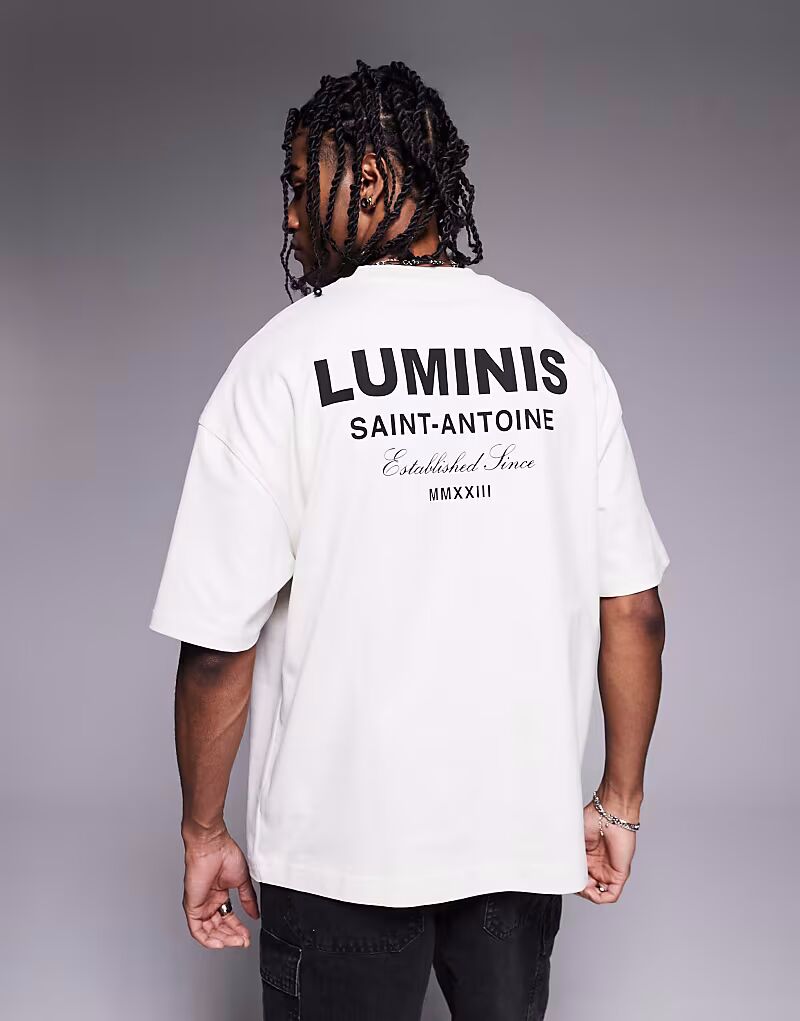 

Футболка River Island Luminis oversize цвета экрю