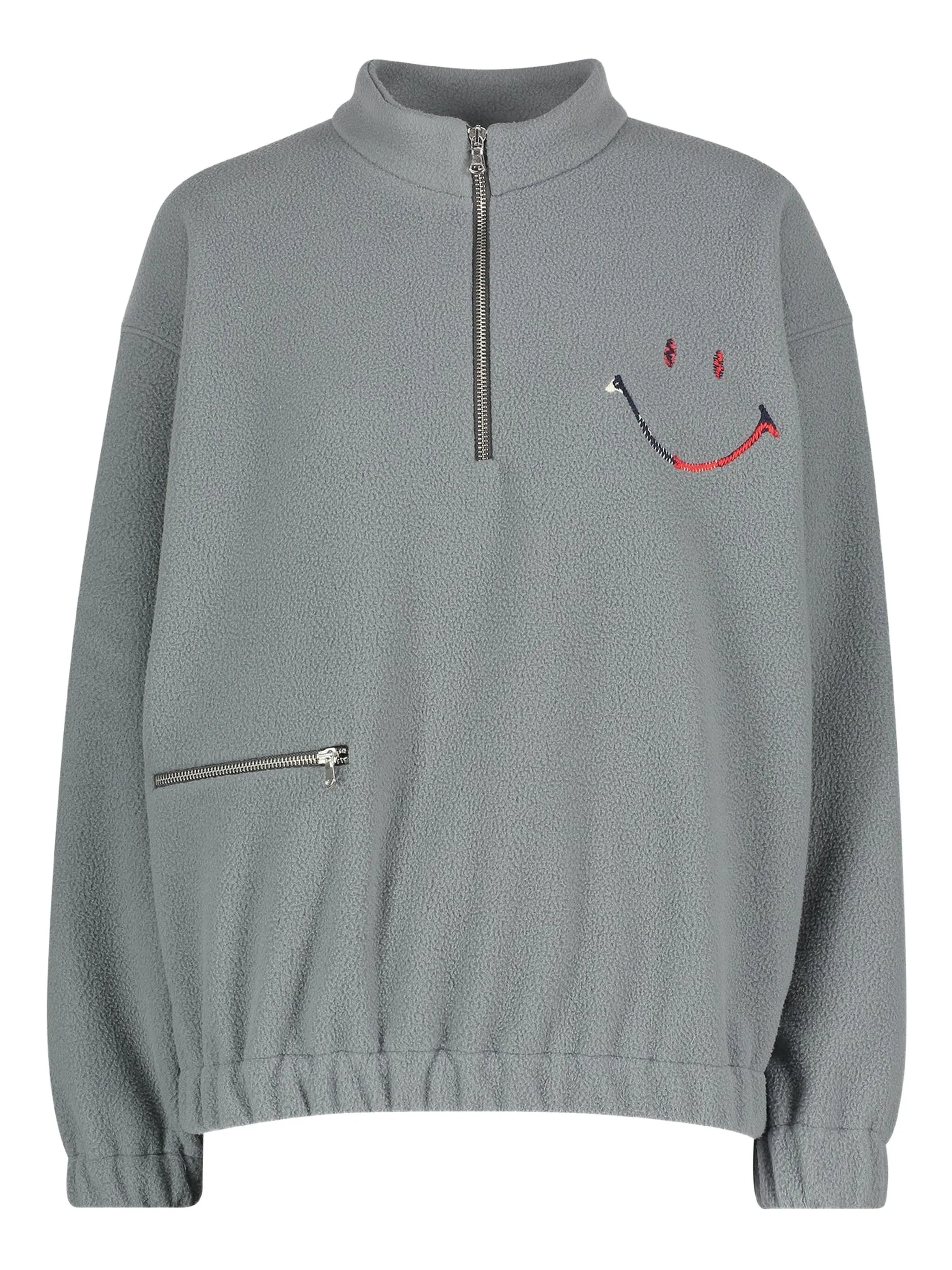 

Флисовая толстовка X Smiley с застежкой на молнию Joshua Sanders, серый