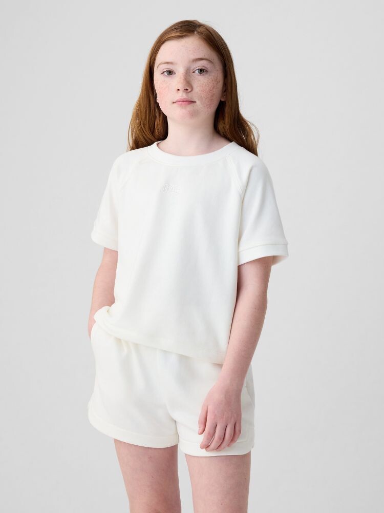 

Детская толстовка с короткими рукавами Gap, белый