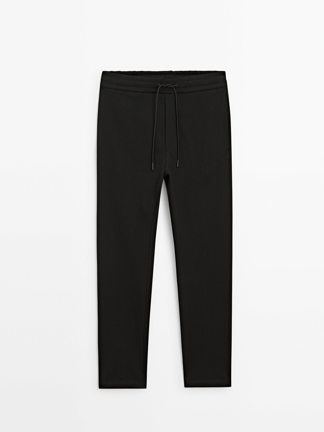 

Брюки-Джоггеры из хлопка Massimo Dutti, черный