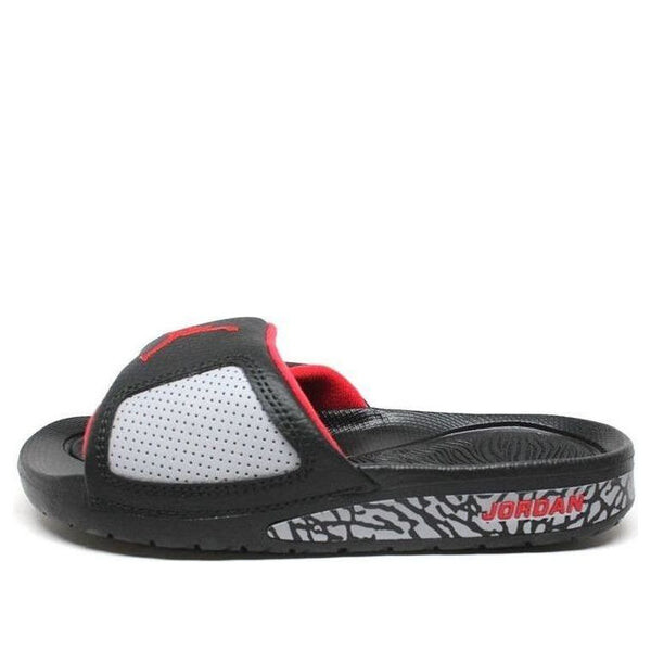 

Тапочки hydro iii retro 'black red' slippers Air Jordan, черный