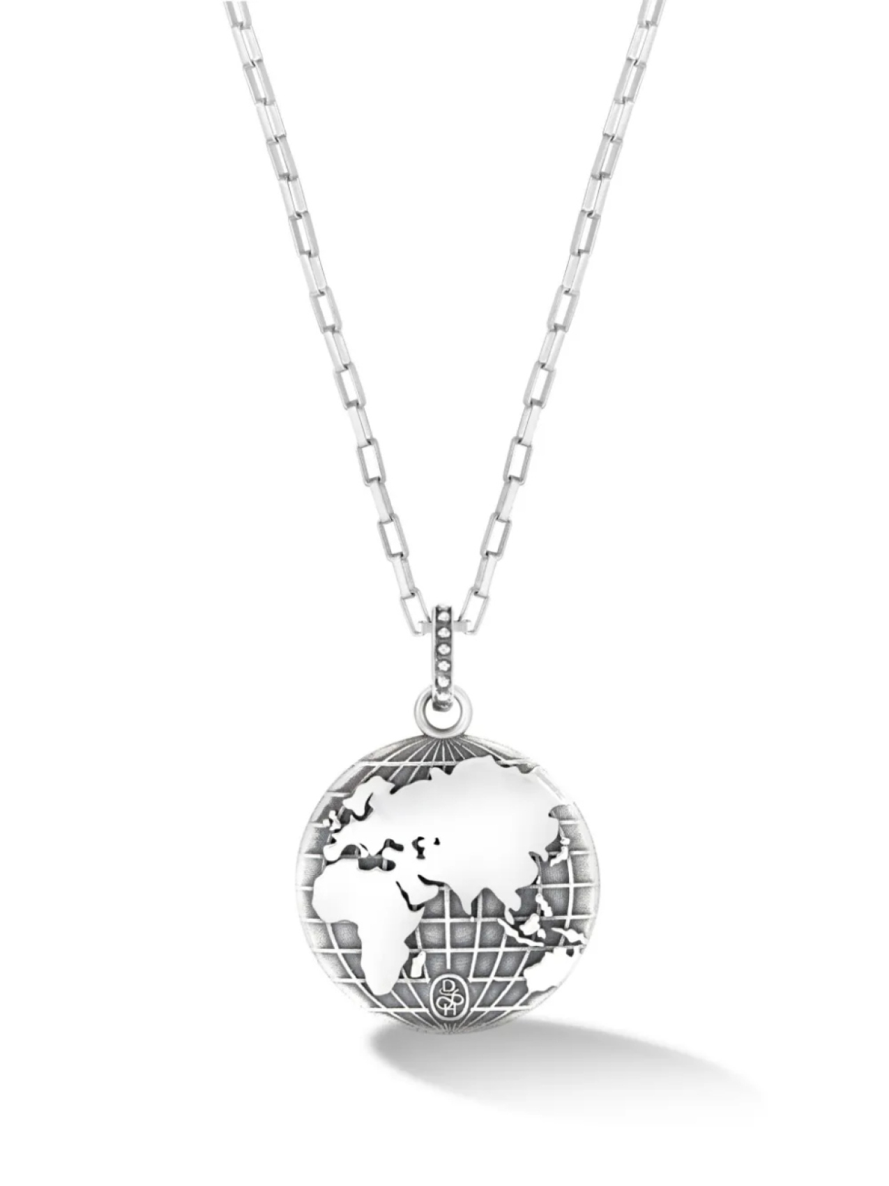 

Ожерелье-талисман One World DOWER AND HALL, серебряный
