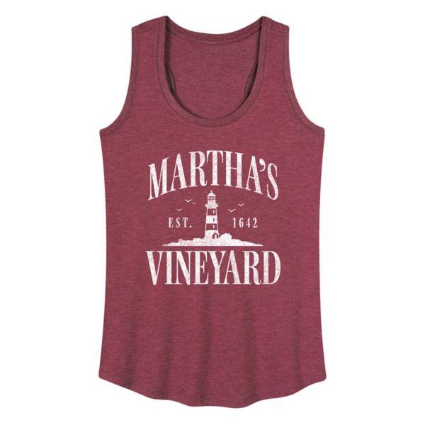 

Женская майка с принтом Martha's Vineyard est 1642 Licensed Character, красный
