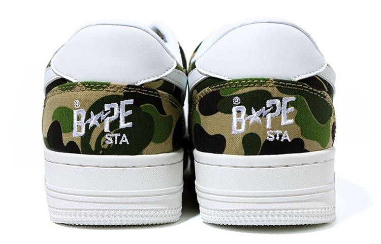 ABC Camo Стильные мужские кроссовки для скейтбординга с низким верхом зеленого цвета A Bathing Ape — фото 4