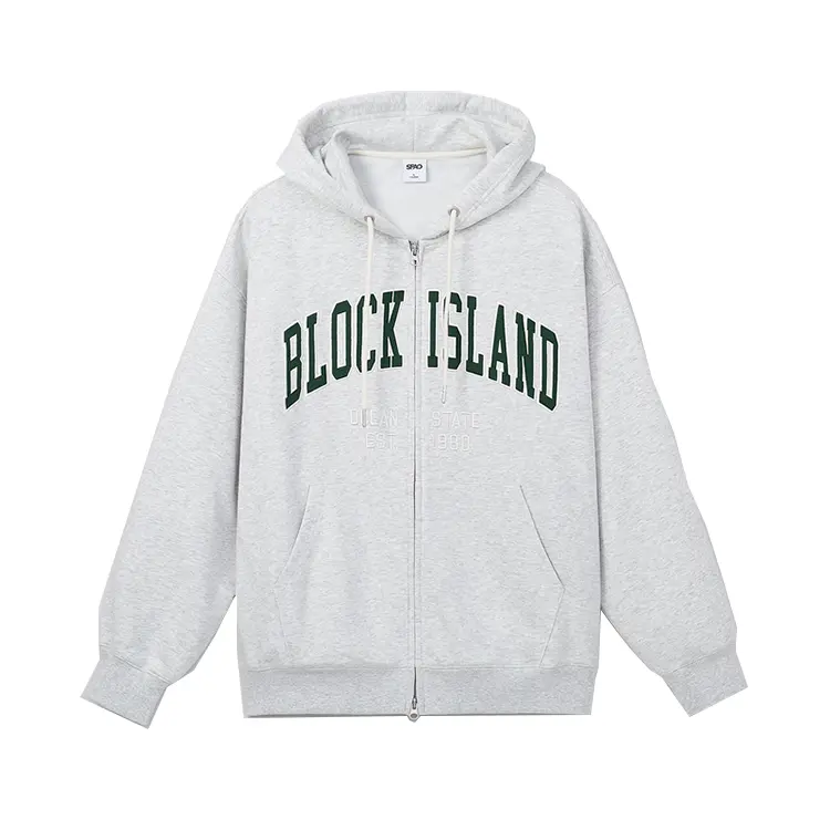 

Толстовка Unisex Hooded Moderate Cardigan SPAO, светло-heather серый