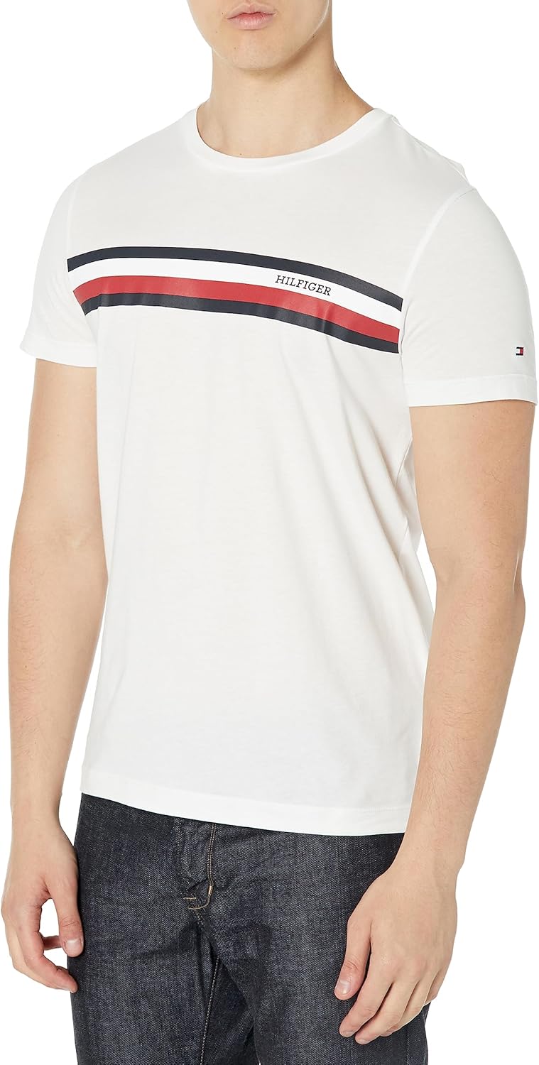 

Мужская футболка с коротким рукавом и принтом Tommy Hilfiger, White