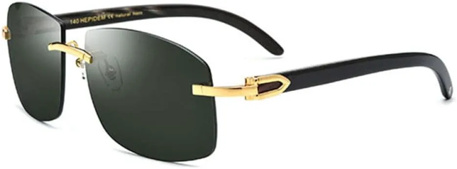 

MUTYNE Модные солнцезащитные очки без оправы для мужчин и женщин, роскошные солнцезащитные очки в натуральной оправе с защитой от УФ-излучения UV400, C02