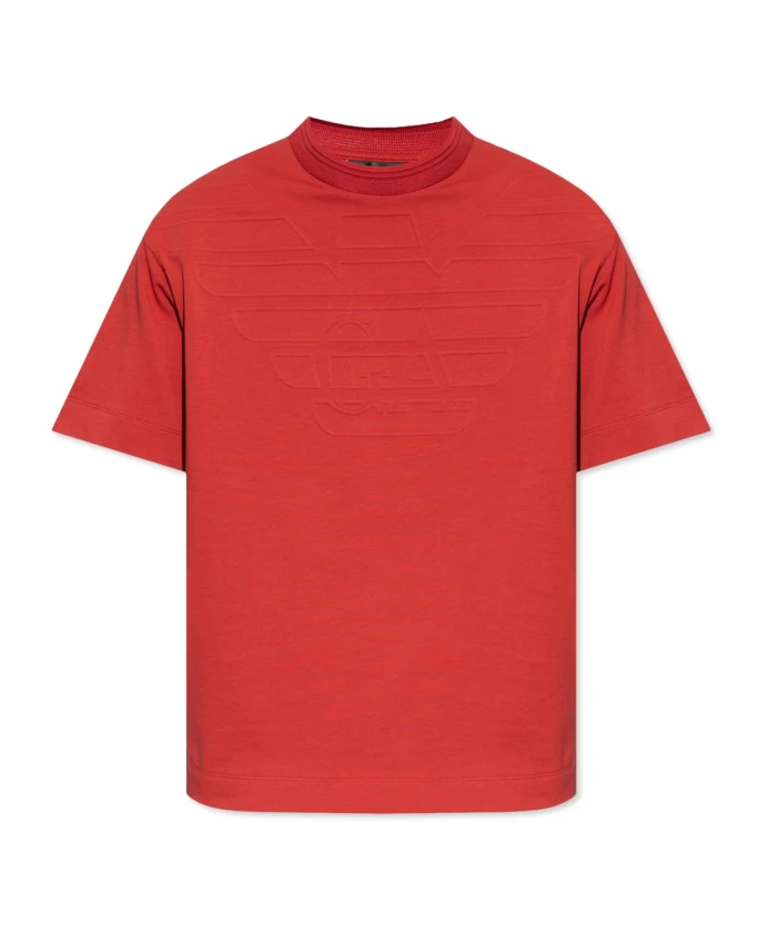 

Красная футболка с коротким рукавом 3d1t941jwzz0363 Emporio Armani, красный