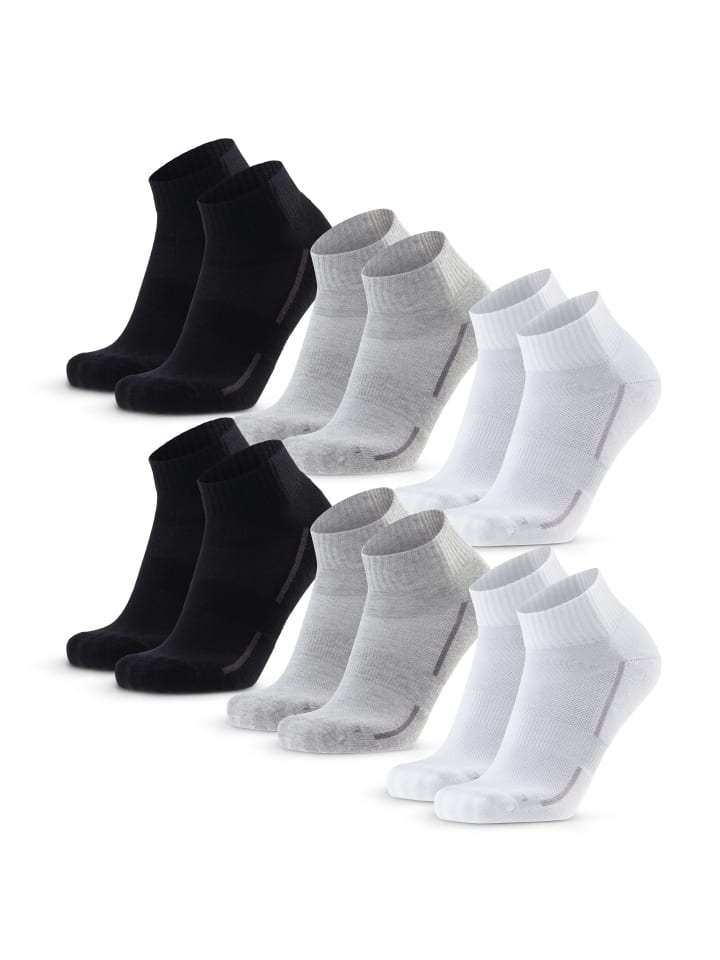 

DANISH ENDURANCE Хлопковые носки, четверть метра, черные, серые, белые