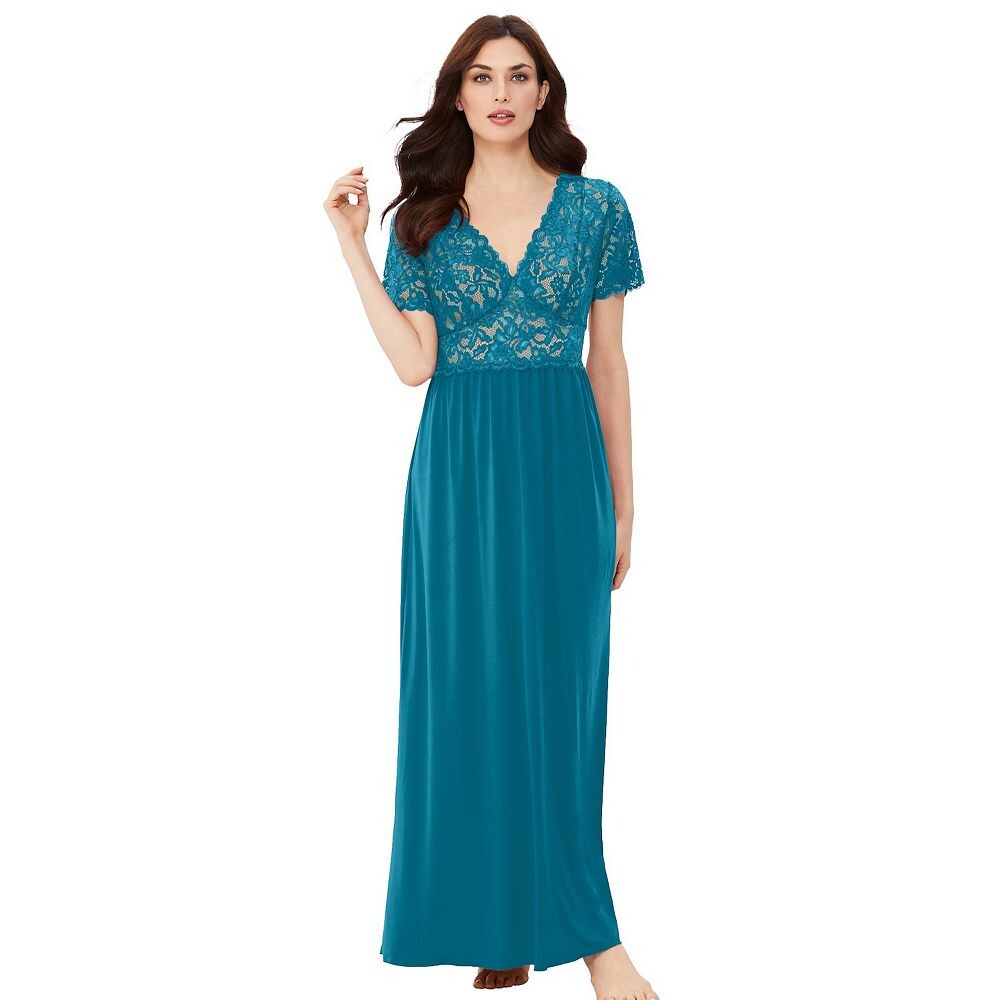 

Женское длинное вязаное платье с кружевным верхом Amoureuse, цвет Deep Teal