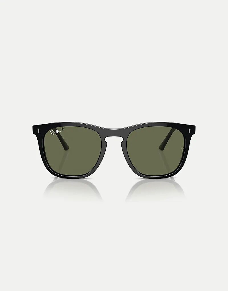 

Солнцезащитные очки Ray-Ban Rb2210 с квадратными поляризационными линзами и зелеными стеклами в черном цвете