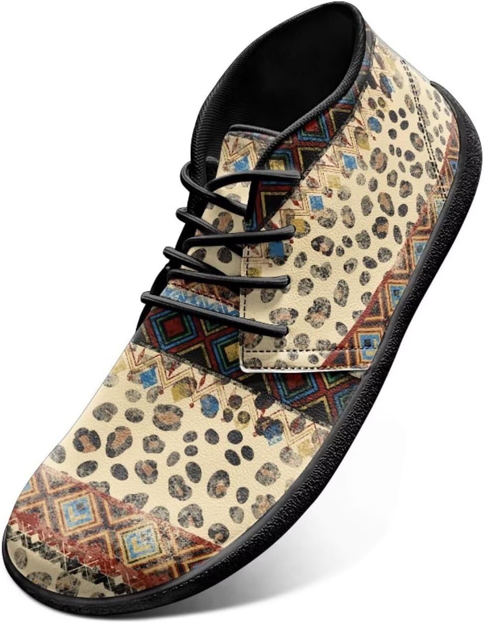 

Мужские кроссовки Aztec Road Running с нулевой прокладкой, широкие минималистичные тренировочные кроссовки, нарядные кроссовки для женщин, модный образ Chririnla, Leopard Aztec