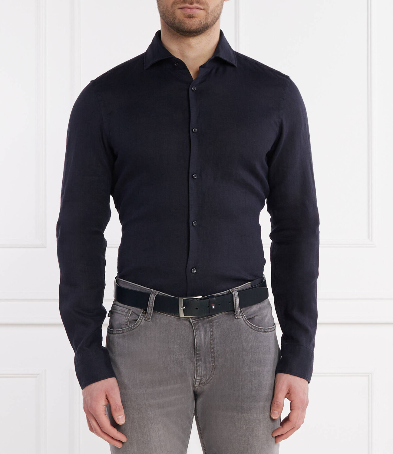 

Льняная рубашка Joop! 146Pai-W Slim Fit, темно-синий