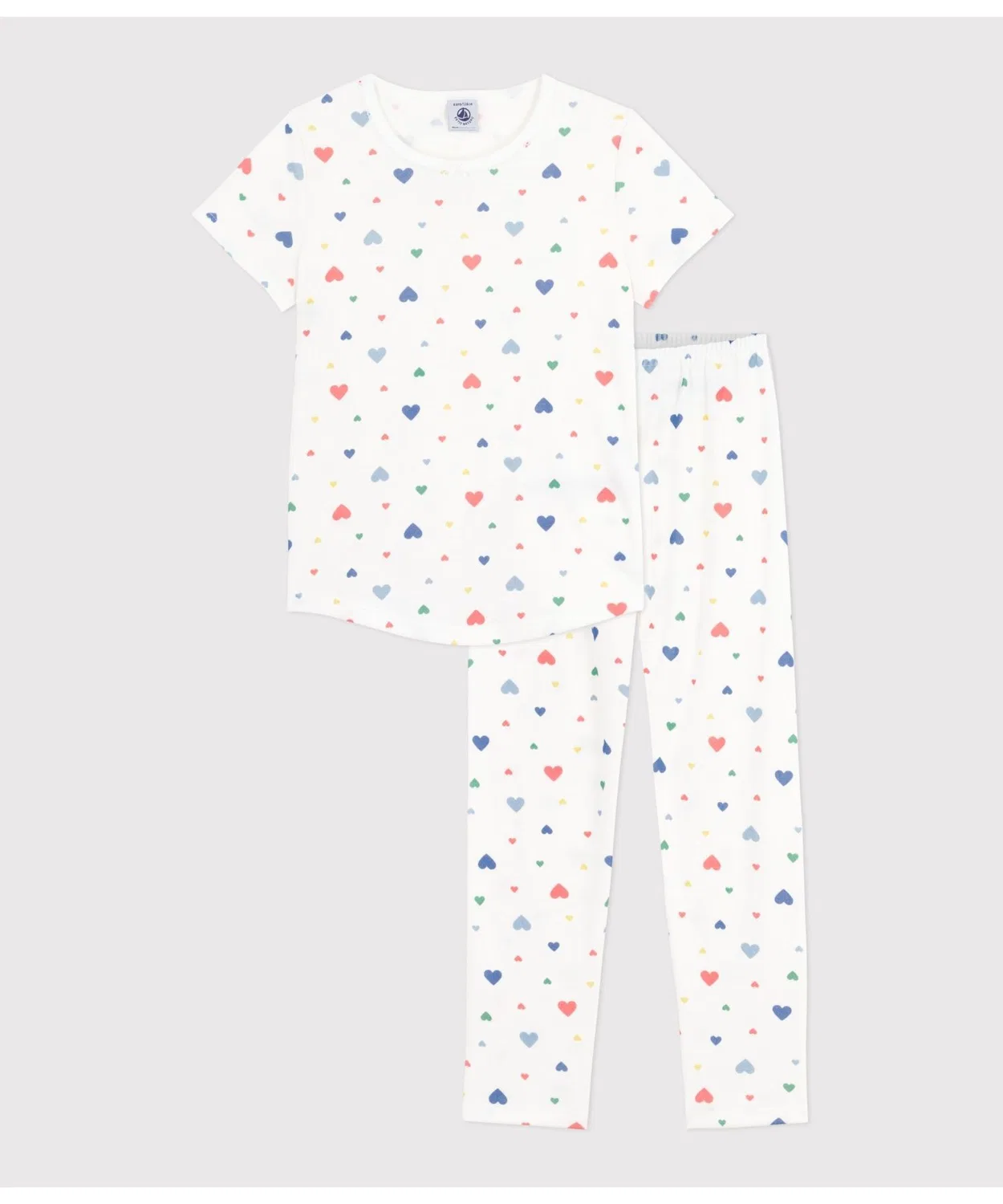 Пижама с сердечками Cotton 100% белый