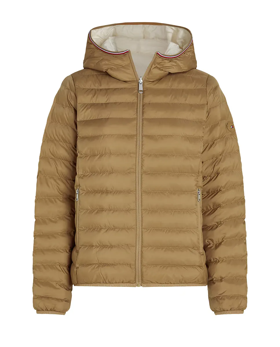 

Пуховик женский, двусторонний и с капюшоном Tommy Hilfiger, коричневый