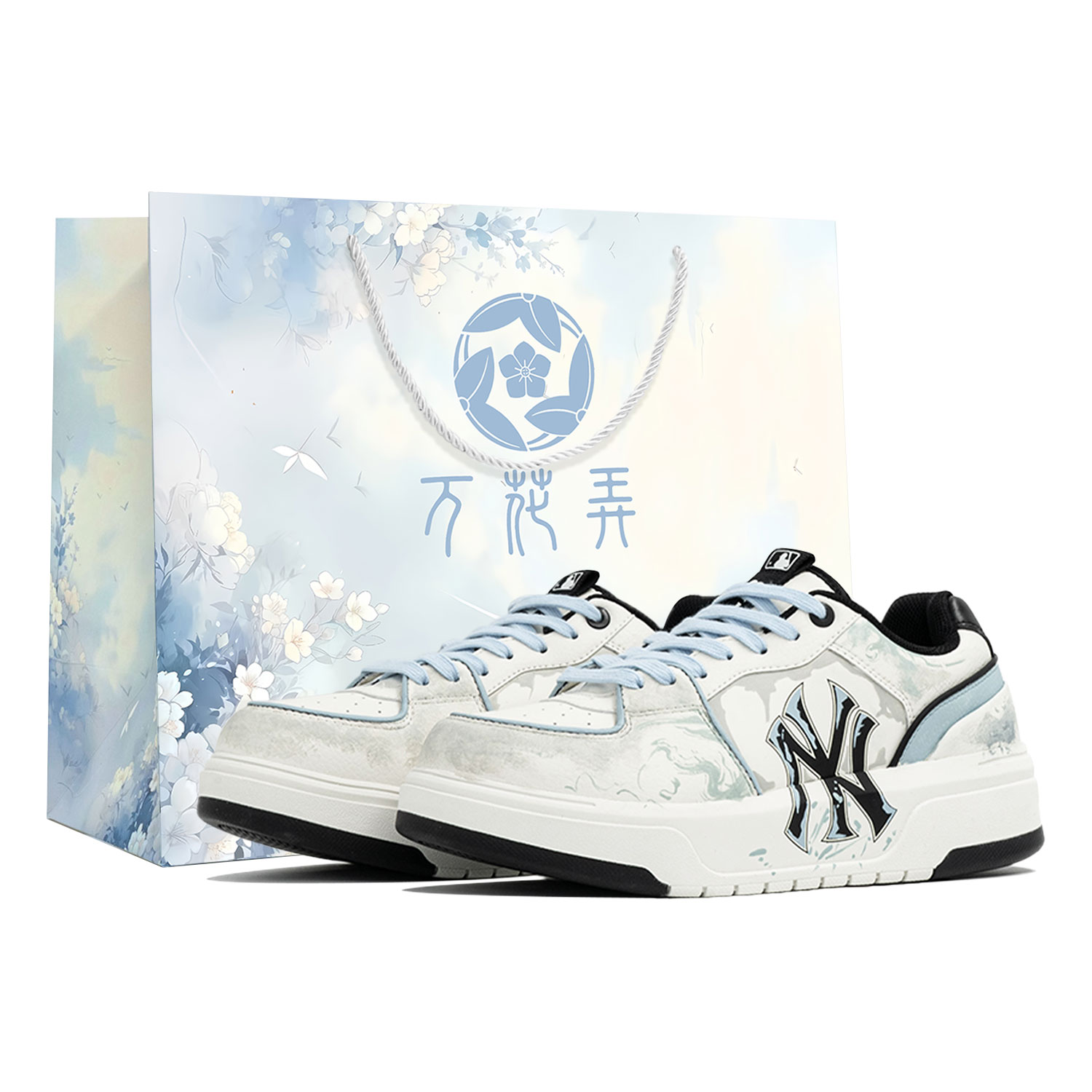 

MLB Chunky Liner Kaleidoscope, Splash, Shopping Bag Abrasion Resistant Low top Skateboard Shoes Men's White Blue