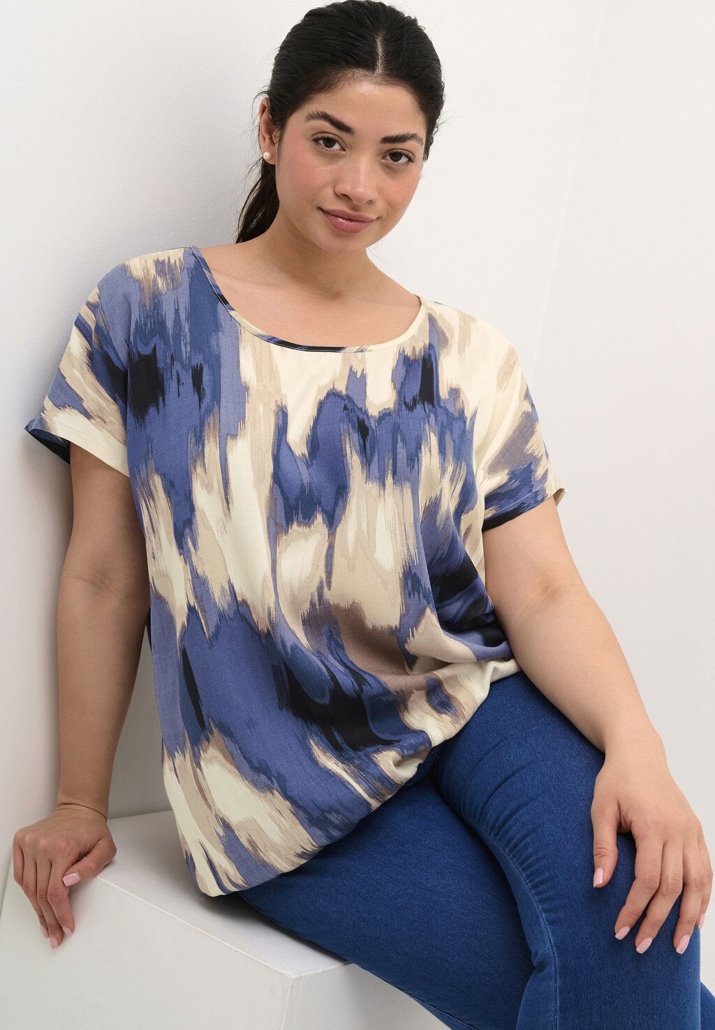 

Блуза BELLA STANLEY Kaffe Curve, синий