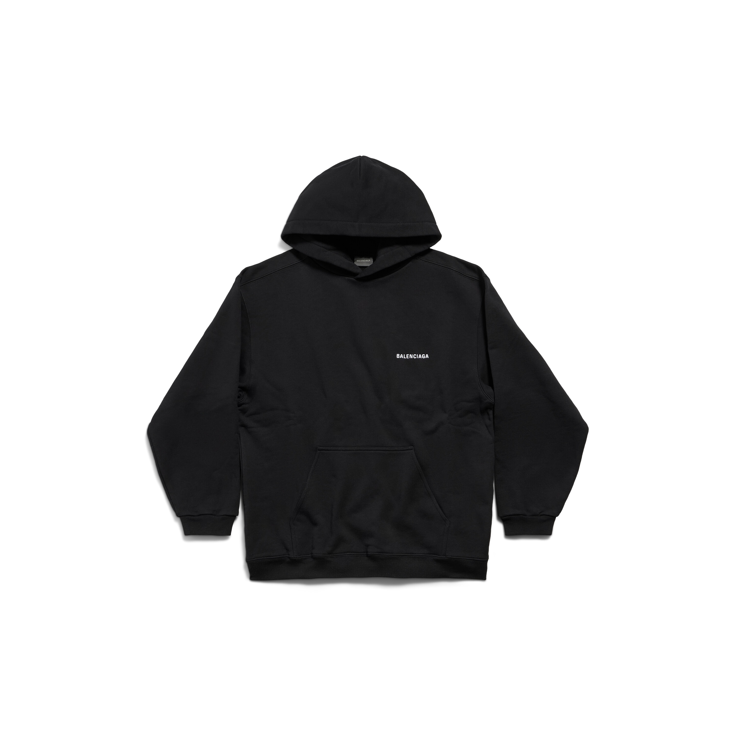 

Толстовка Balenciaga Back Hoodie Regular Fit, черный