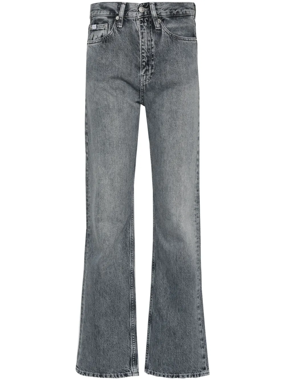 

Прямые джинсы с завышенной талией Calvin Klein Jeans, серый
