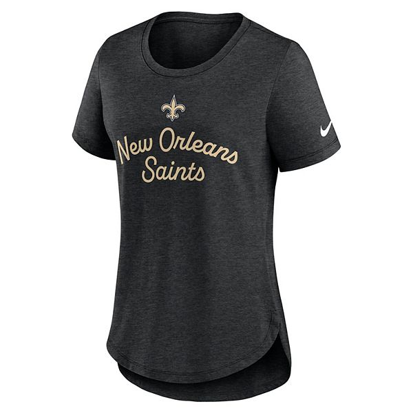 Женская черная футболка New Orleans Saints Script Tri-Blend Nike — фото 3