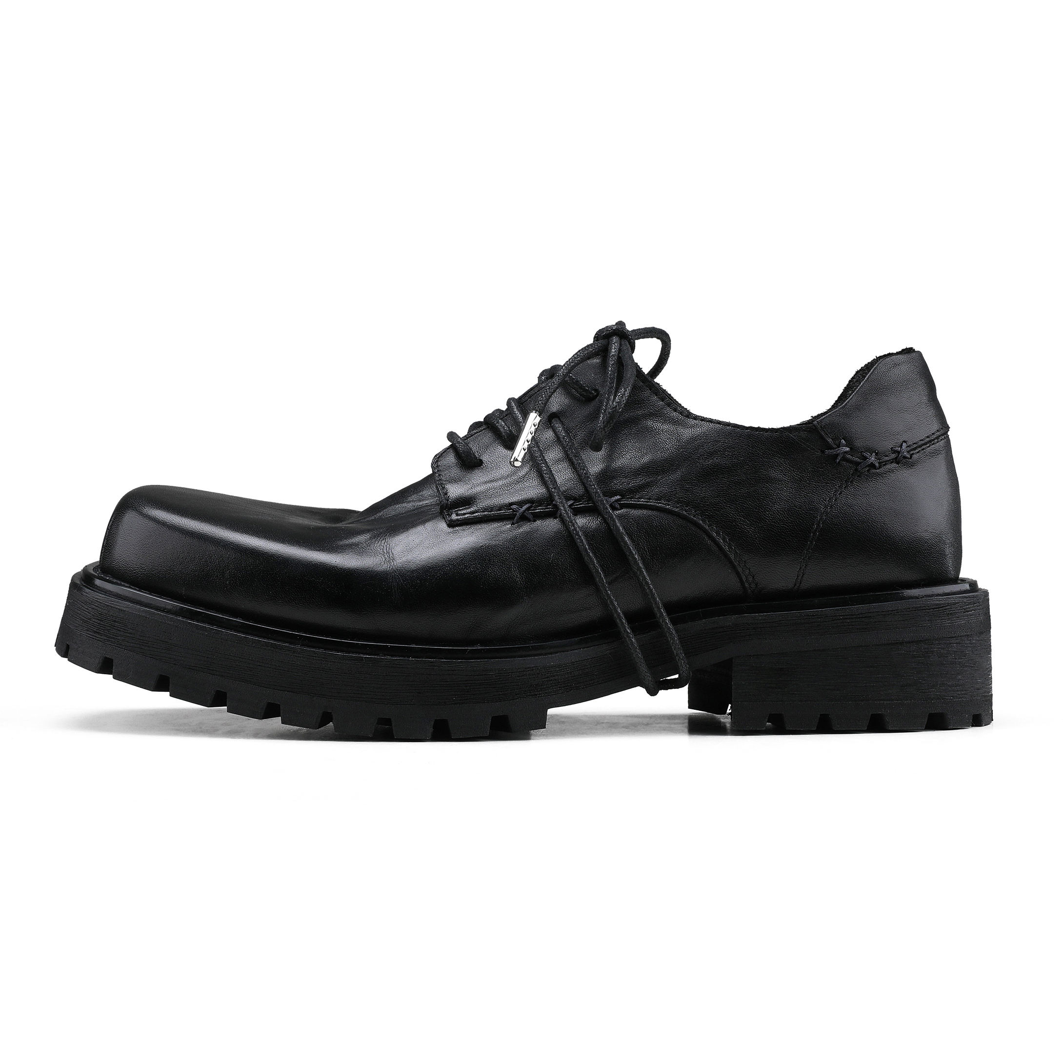

HANQIAORIJI Дерби Black Blood Series Square Toe, мужские, черные
