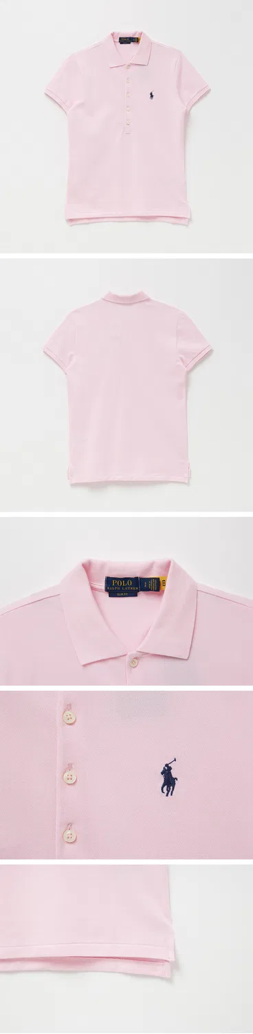 Женская рубашка поло розового цвета от Polo Ralph Lauren — фото 3