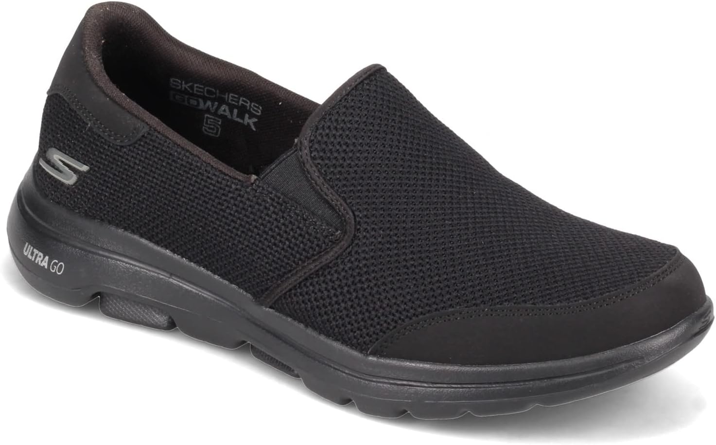 Мужские кроссовки Skechers Gowalk 5 - эластичные слипоны для спорта и повседневной носки, черный — фото 2