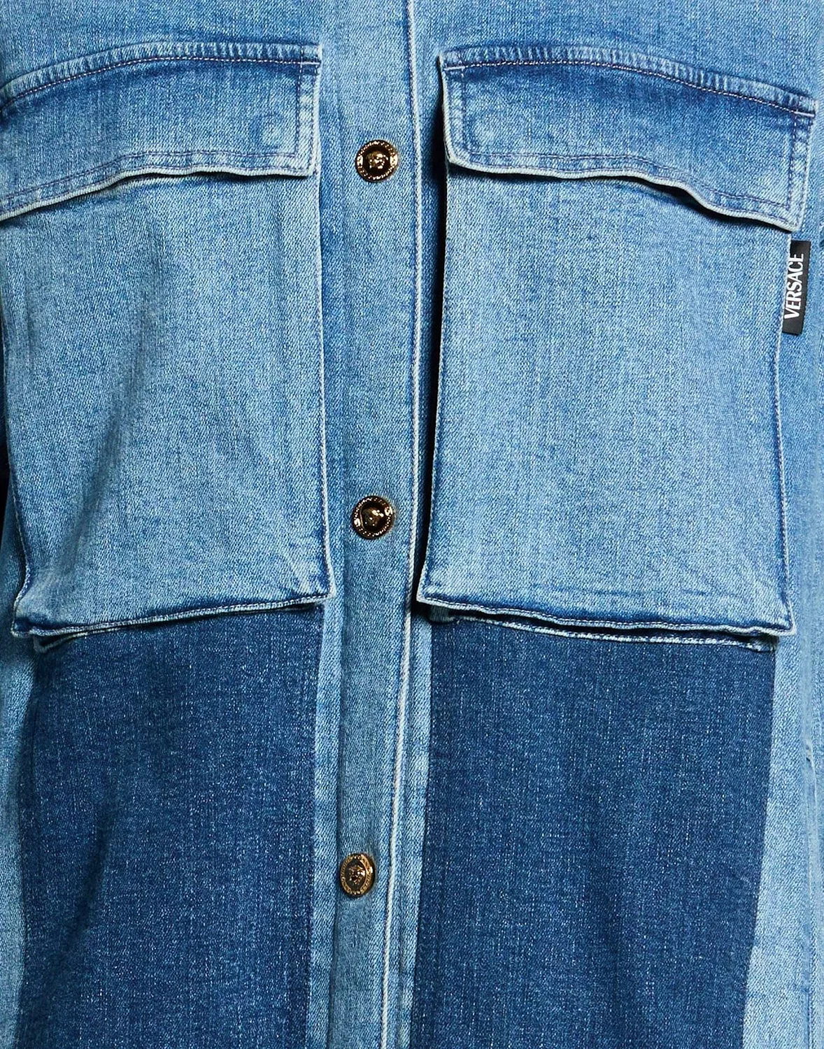 Джинсовая overshirt VERSACE синий — фото 4