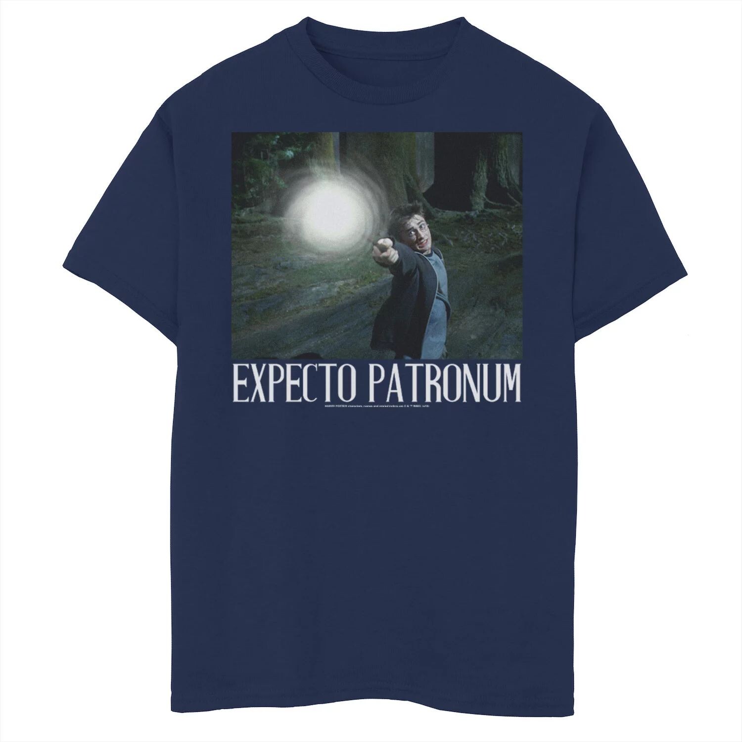 

Футболка Expecto Patronum с портретом и рисунком Гарри Поттера для мальчиков 8–20 лет Harry Potter, синий