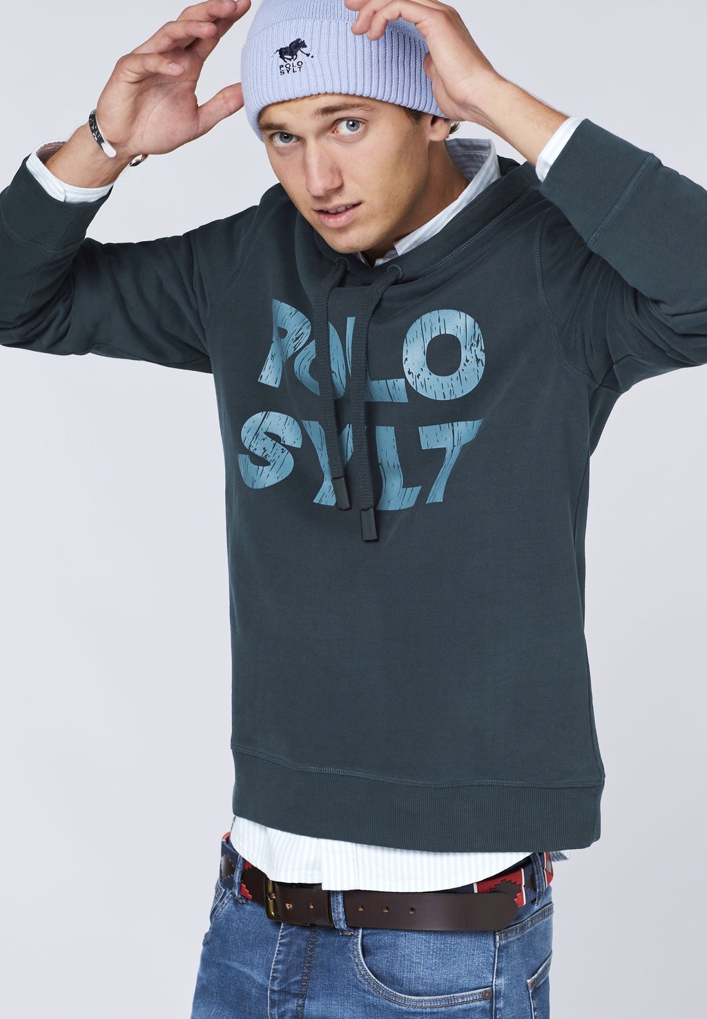 

Толстовка с капюшоном LOGO-LOOK Polo Sylt, темно-синий