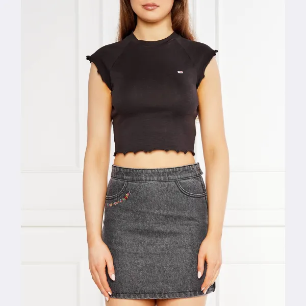 

Укороченный топ Tommy Hilfiger, черный