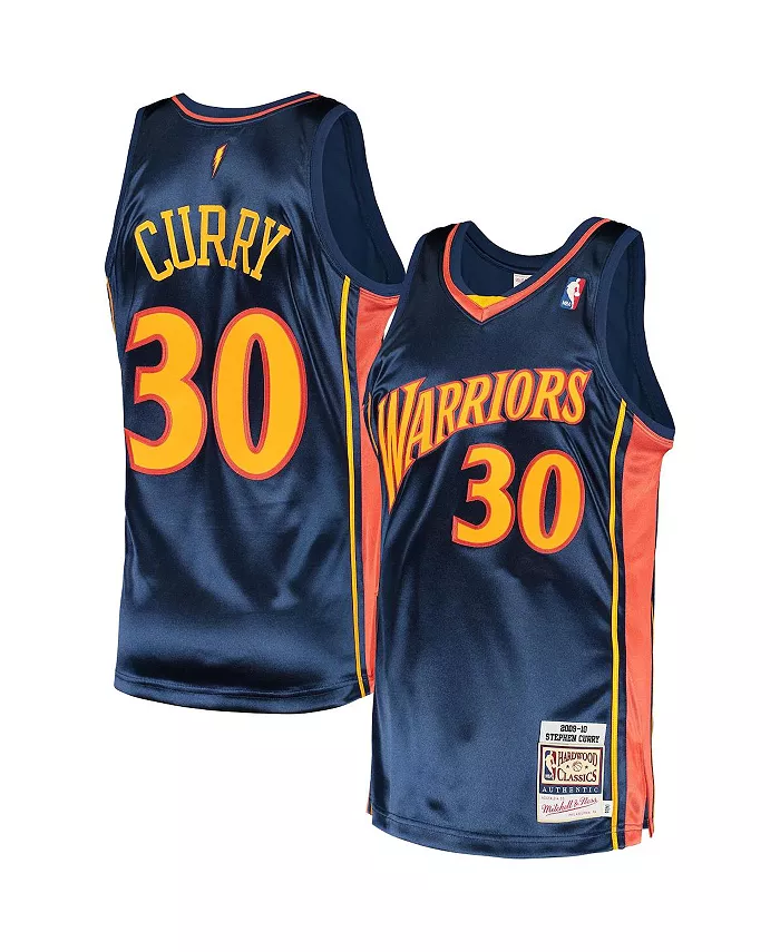 

Мужская футболка Stephen Curry Navy Golden State Warriors 2009 Hardwood Classics, аутентичная Mitchell & Ness