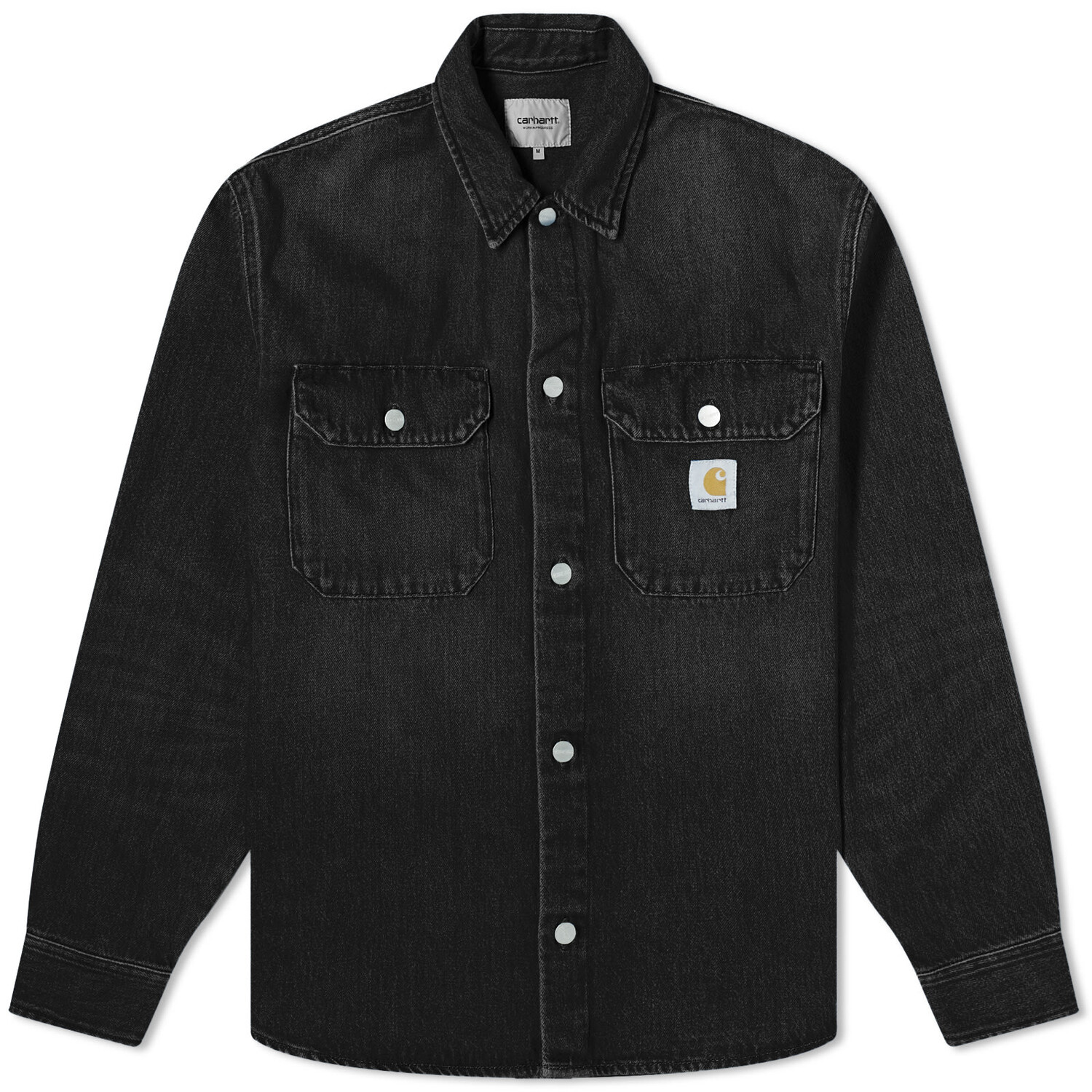 

Рубашка Carhartt Wip Harvey Denim Shirt, цвет Black Dark Used Wash